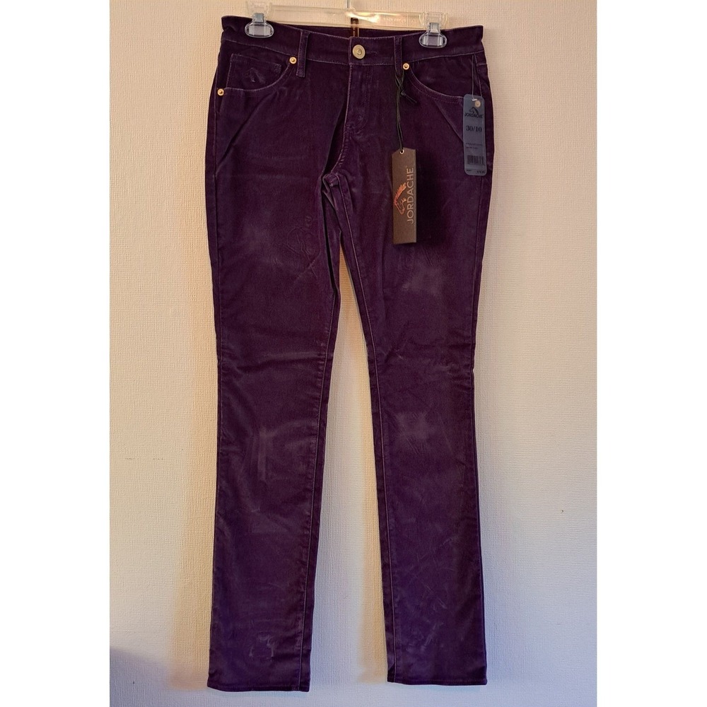 Jordache Purple Jelly Bean Velvet Women's 28/6 Sienna Skinny Pants NWT 1412-442